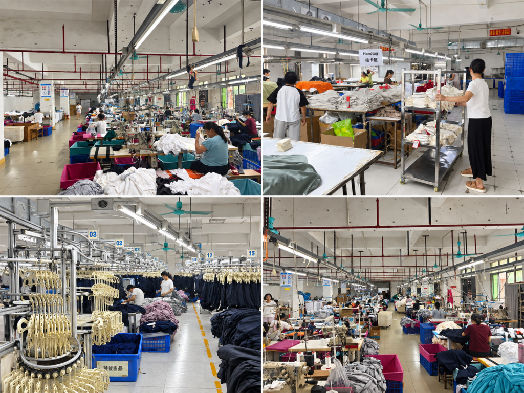 JunKun apparel factory production areas in Dongguan, China