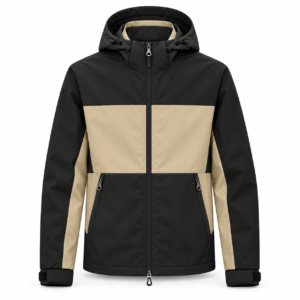 jk gj 016 three panel hooded golf jacket black khaki p