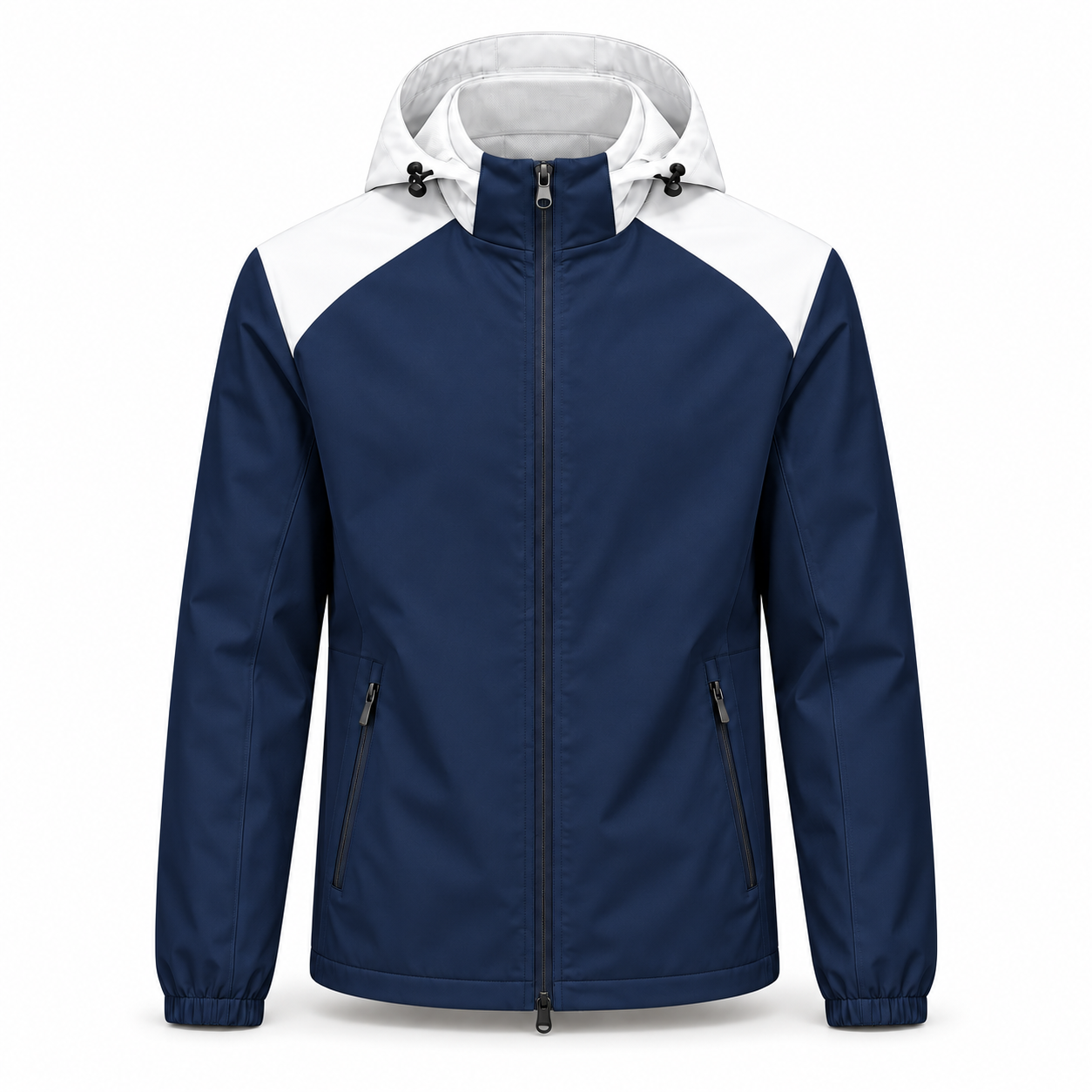 jk gj 020 fitted hooded golf jacket navy white p jk gj 020 fitted hooded golf jacket navy white p