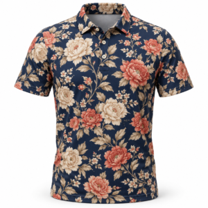 jk gp 009 vintage floral golf polo navy