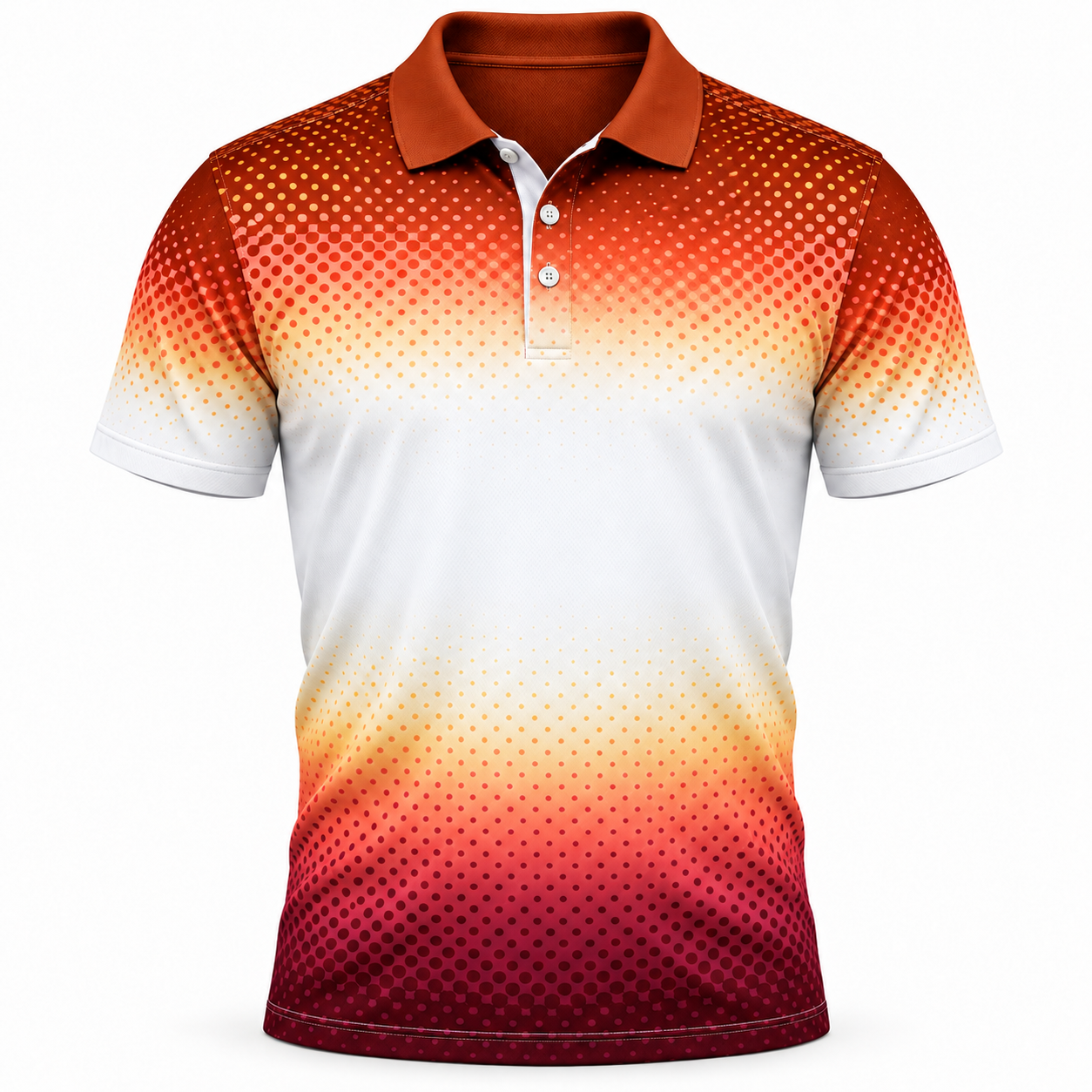 jk gp 010 dot gradient golf polo orange burgundy jk gp 010 dot gradient golf polo orange burgundy