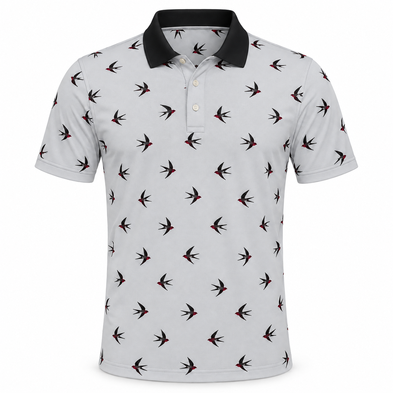 jk gp 014 bird repeat golf polo cool gray jk gp 014 bird repeat golf polo cool gray