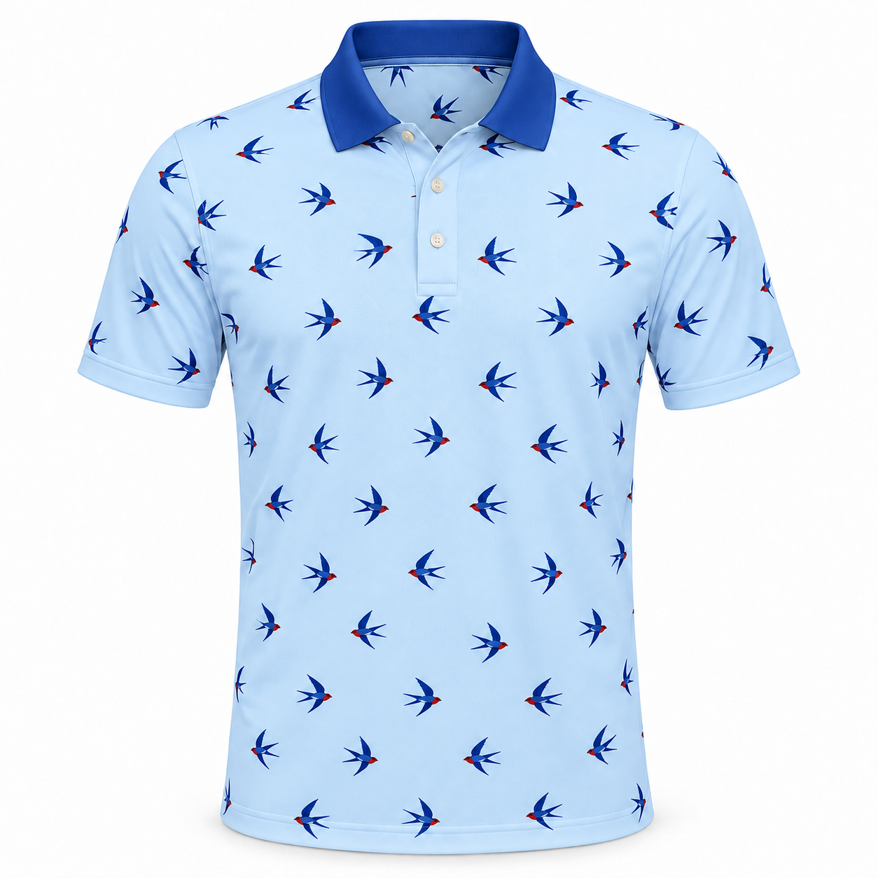 jk gp 014 bird repeat golf polo sky blue jk gp 014 bird repeat golf polo sky blue