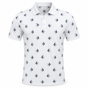 jk gp 014 bird repeat golf polo white