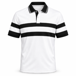 jk gp 017 double stripe golf polo white black p