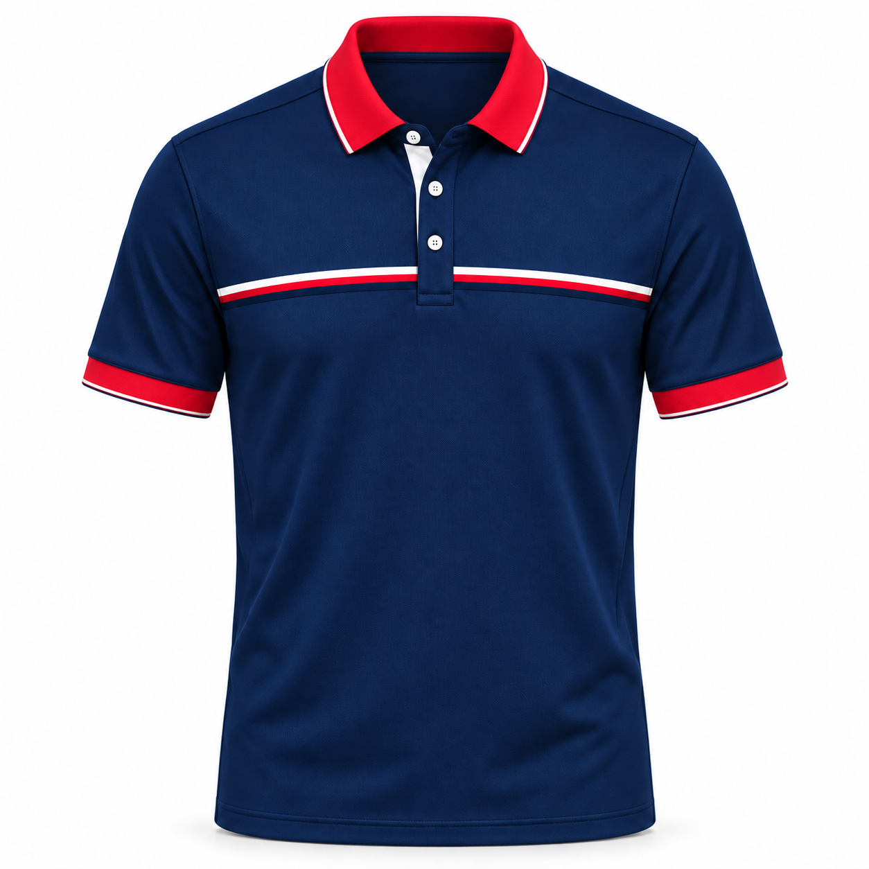 jk gp 020 tricolor trim golf polo navy red p jk gp 020 tricolor trim golf polo navy red p
