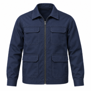Custom navy workwear jacket for company uniforms
